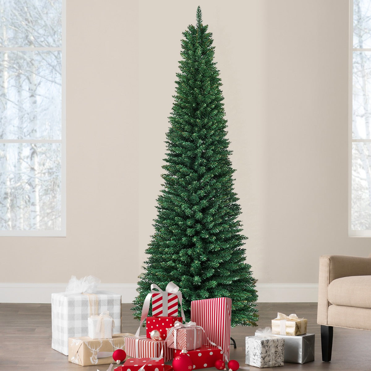 05_1.jpg 5ft Green Slim Pencil Tree- si-act1012 - Image 1
