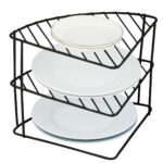 Black 2 Layer Corner Shelf -medium