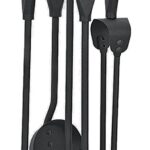 5 Pieces Companion Set Fireside Fire Tools Fireplace & Accessories - Black
