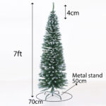 Artificial Slim Frosted Pencil tree-7ft