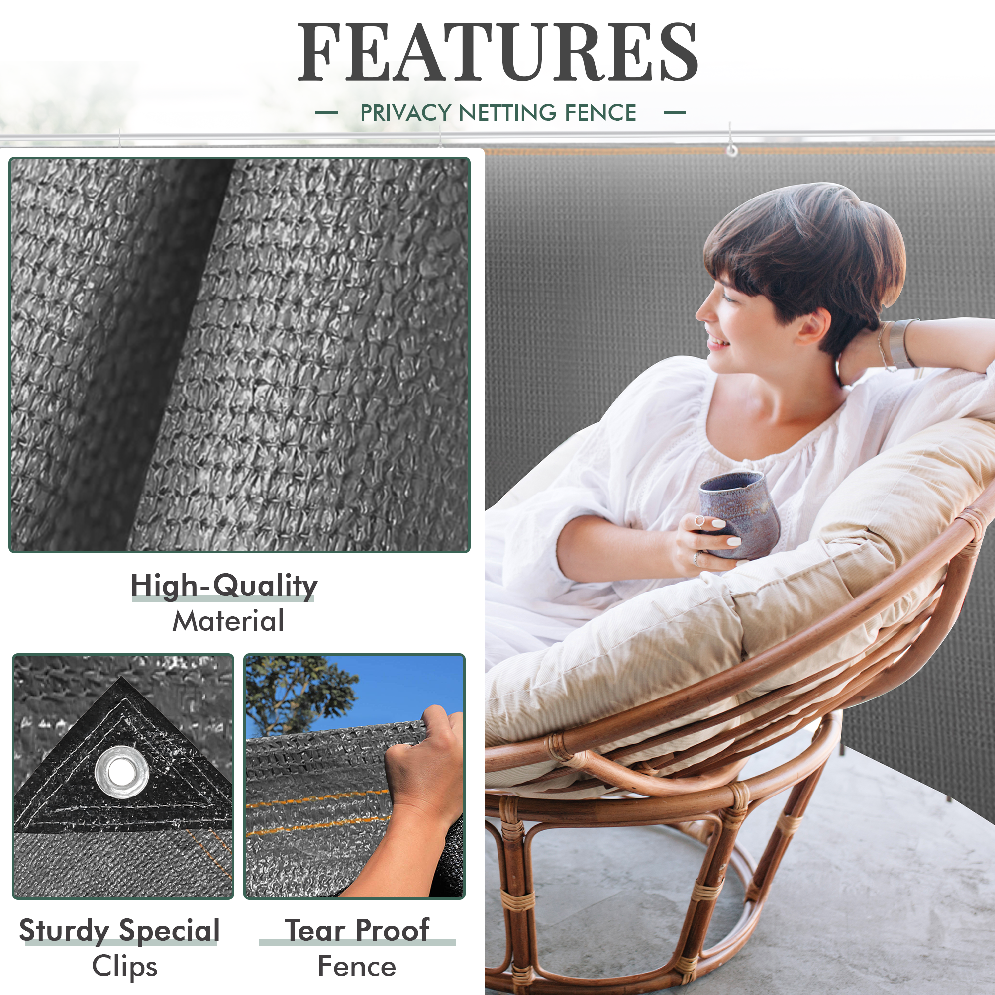 ArtBoard2_4bb8459b-68ca-4b15-99c7-6141dc4e2a21.png Anthracite Fabric Fence 230gsm - 1.5m x 10m - Image 1