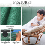 Green Fabric Fence – 1.5m x 10m, 90gsm Uv-stabilized Garden Privacy