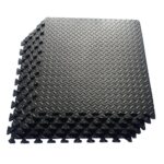 Black Leaf/olive Pattern Eva mats-61 x 61 Cm x 1cm - 61 x 61cm