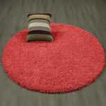 Round Shaggy Wine Red 120 *120 si-sr3154 - 120 x 120cm