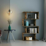4 Cube Book Shelf -walnut