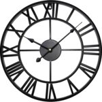 Large Outdoor Garden Wall Clock Big Roman Giant Open Face Metal 47cm