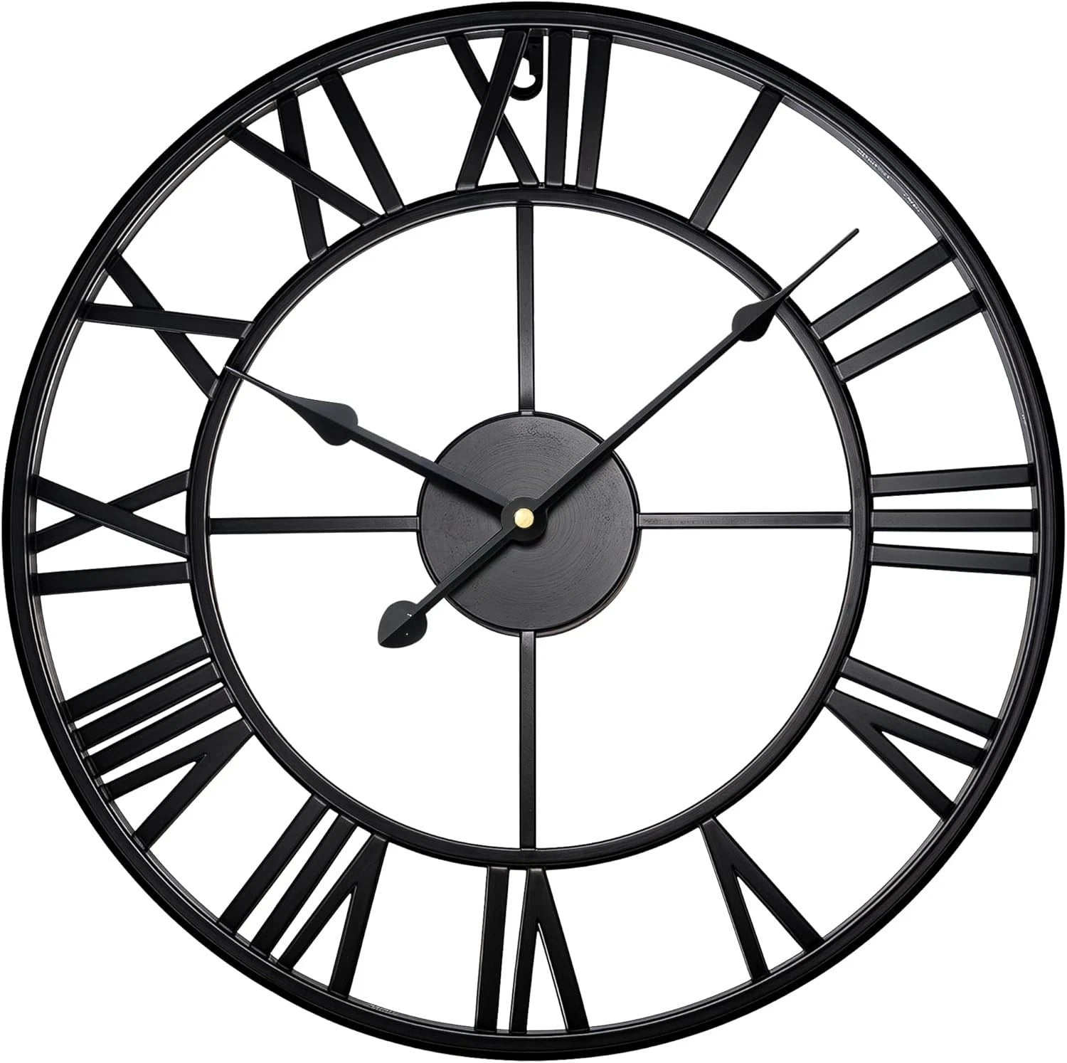 s-l1600_1_0fe311b7-78a3-4f4e-8d09-ae103b73a46b.jpg Large Outdoor Garden Wall Clock Big Roman Giant Open Face Metal 47cm - Image 1