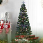 6ft Fibre Optic Green Tree Xmas