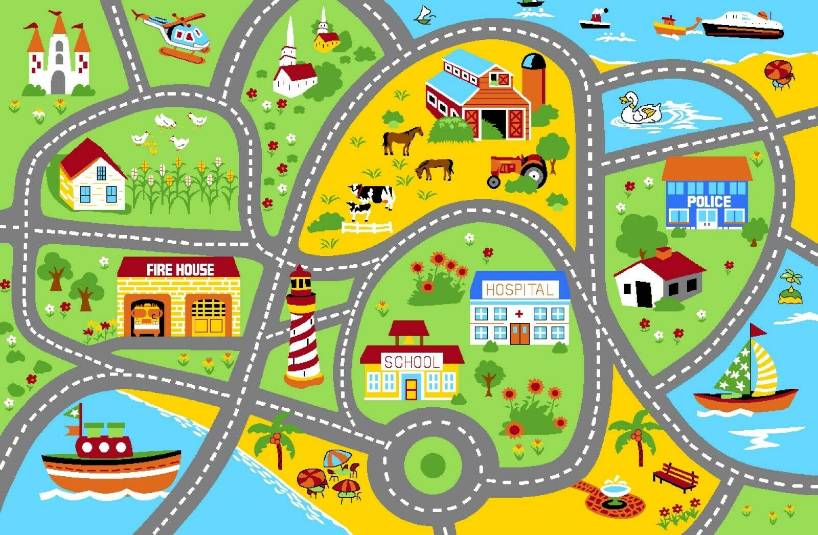 s-l1600_3__2_9.jpg Farm Life Animal Kids rug-si-538 - Image 1