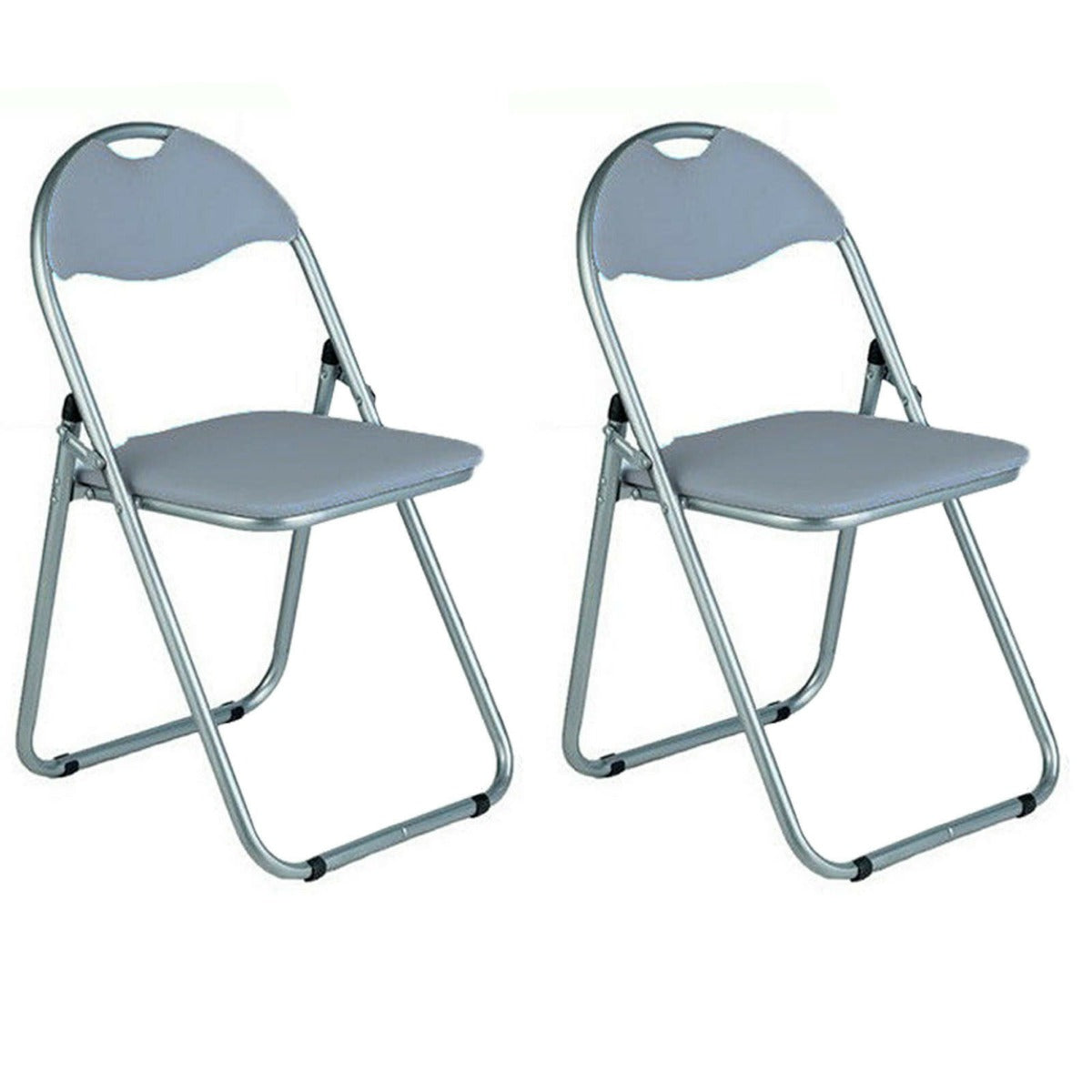 s-l1600_3__6_2.jpg Folding Chairs Faux Leather Grey - Image 1