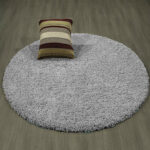 Round Shaggy Silver 120 * 120 - 120 x 120cm