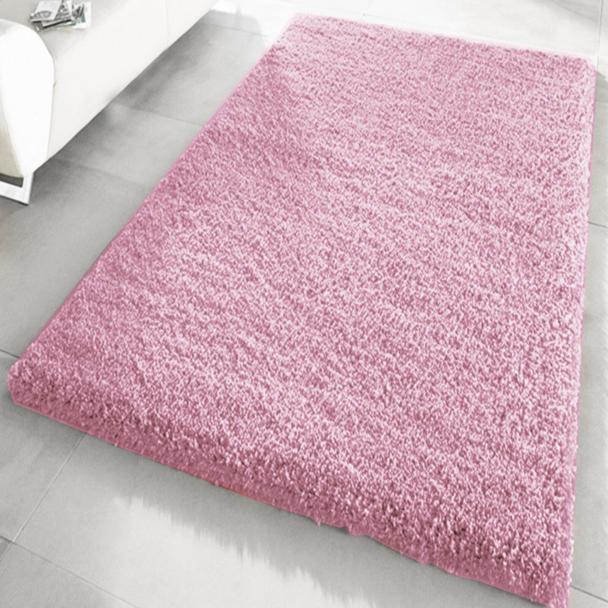 s-l1600_89__1.jpg Baby Pink Shaggy Rug 160 x 230cm - Image 1