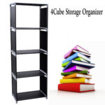 4 Compartment Book Storage Rack