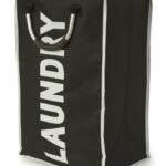 Black Single Laundry Bag with Metal Handles