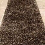 Taupe Shaggy Rug - 60 x 110cm