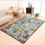 Kids Rug - City Village Road Kids Mat 100 x 165cm